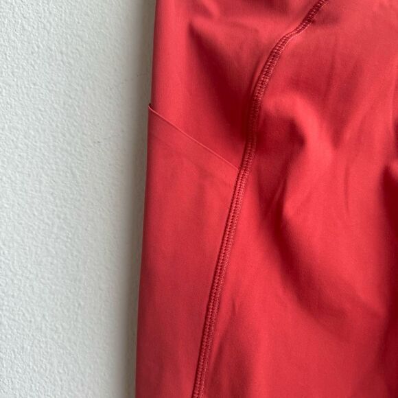 Vuori Stride Leggings Poppy Orange VW429 Side Pockets Leggings Size XS Inseam 25 - Picture 4 of 7
